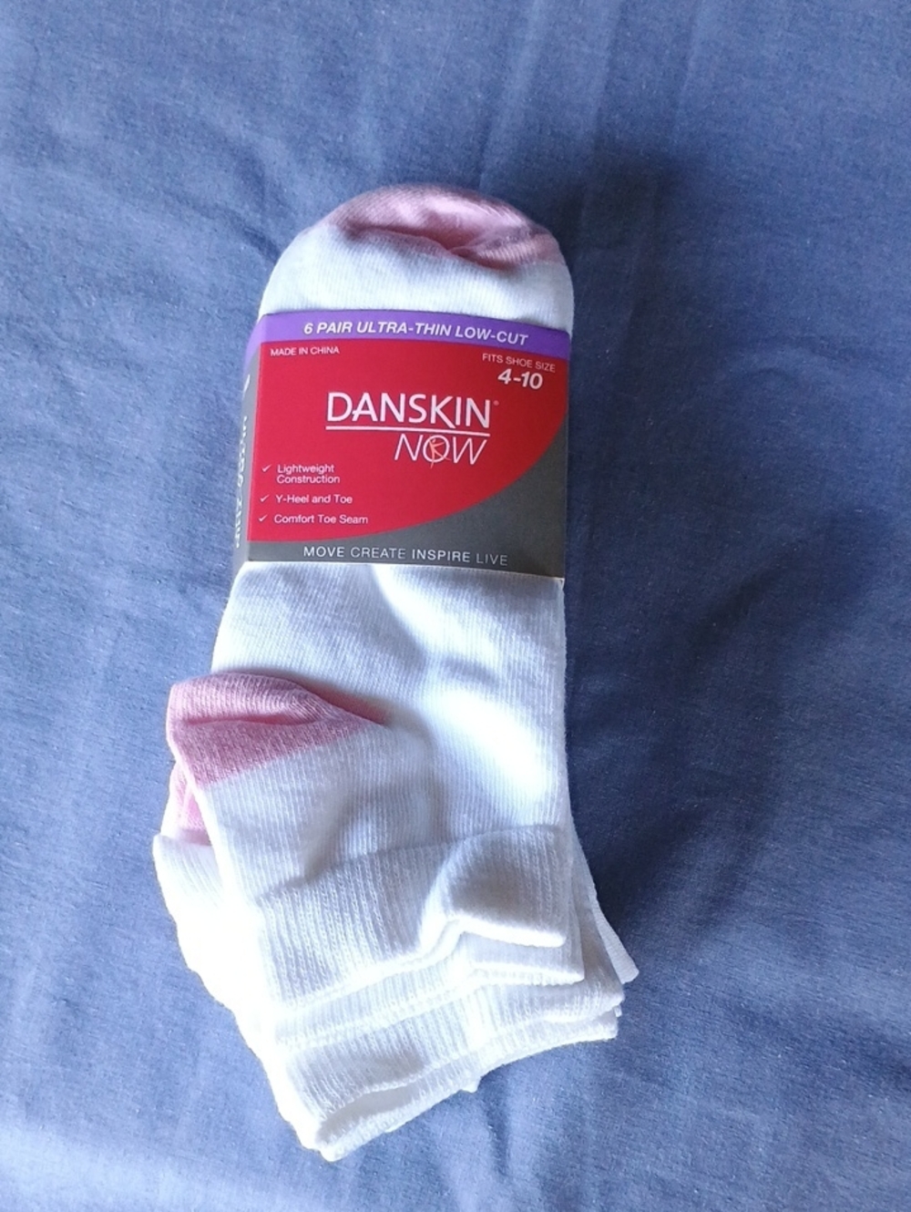 New 6 Pack Danskin Now Ultra-Thin Low-Cut Socks Size 4-10